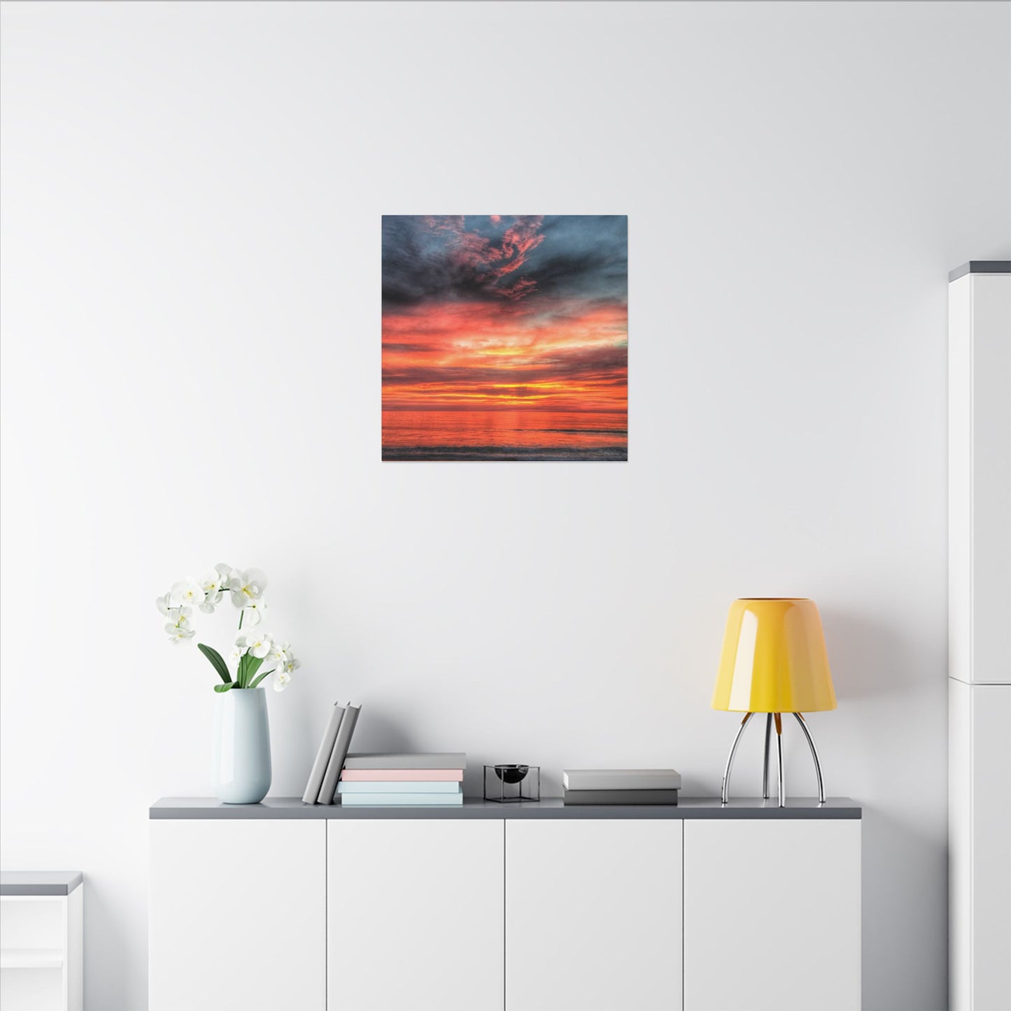 Atlantic Red Sunrise Reflection