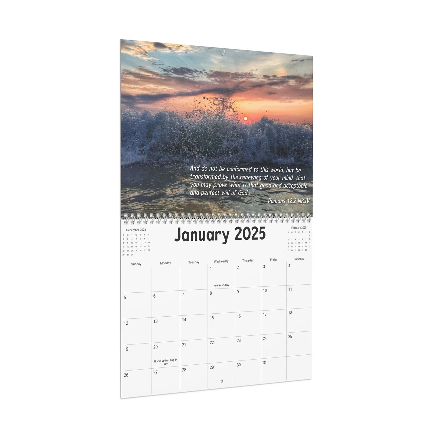 2025 God's Beauty Wall Calendar - Including Scripture Each Month