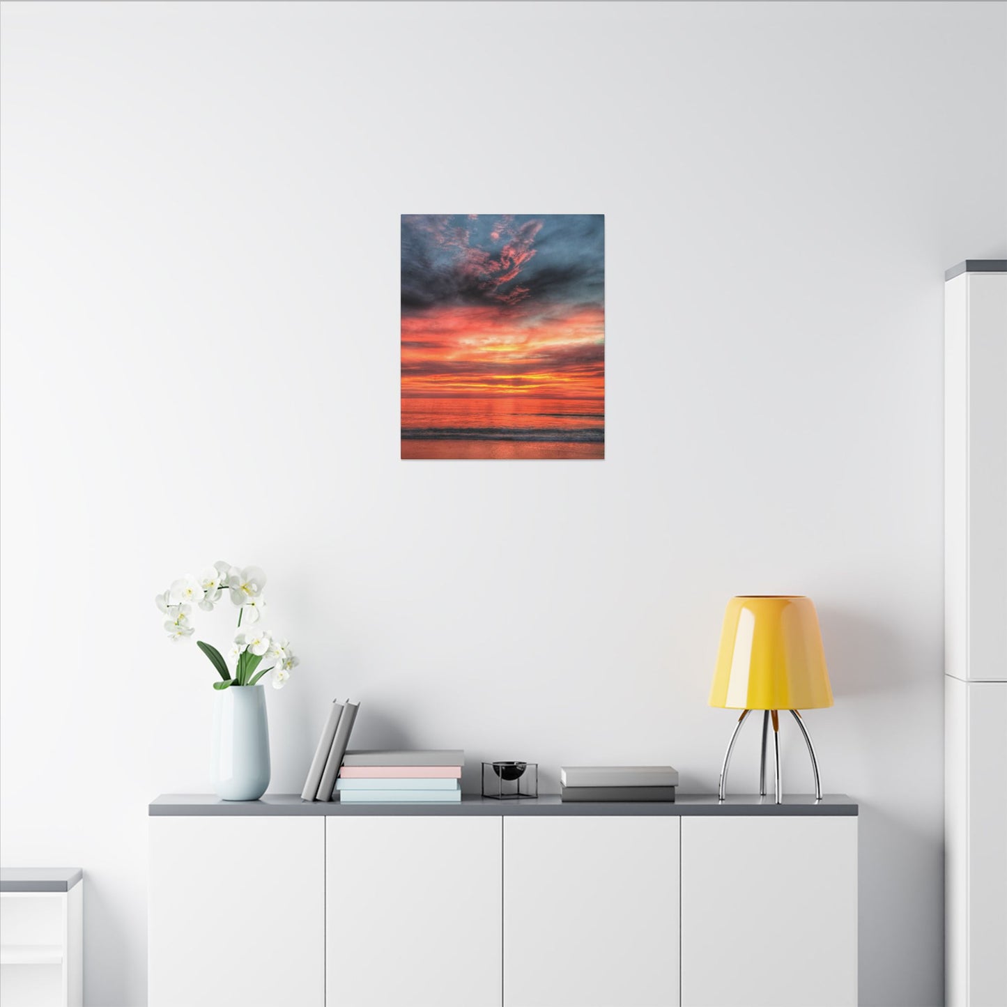 Atlantic Red Sunrise Reflection