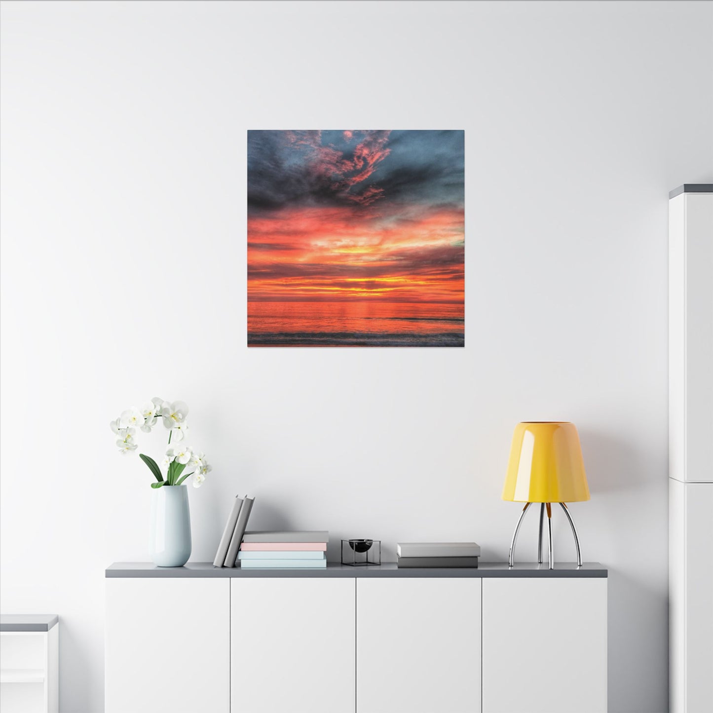Atlantic Red Sunrise Reflection