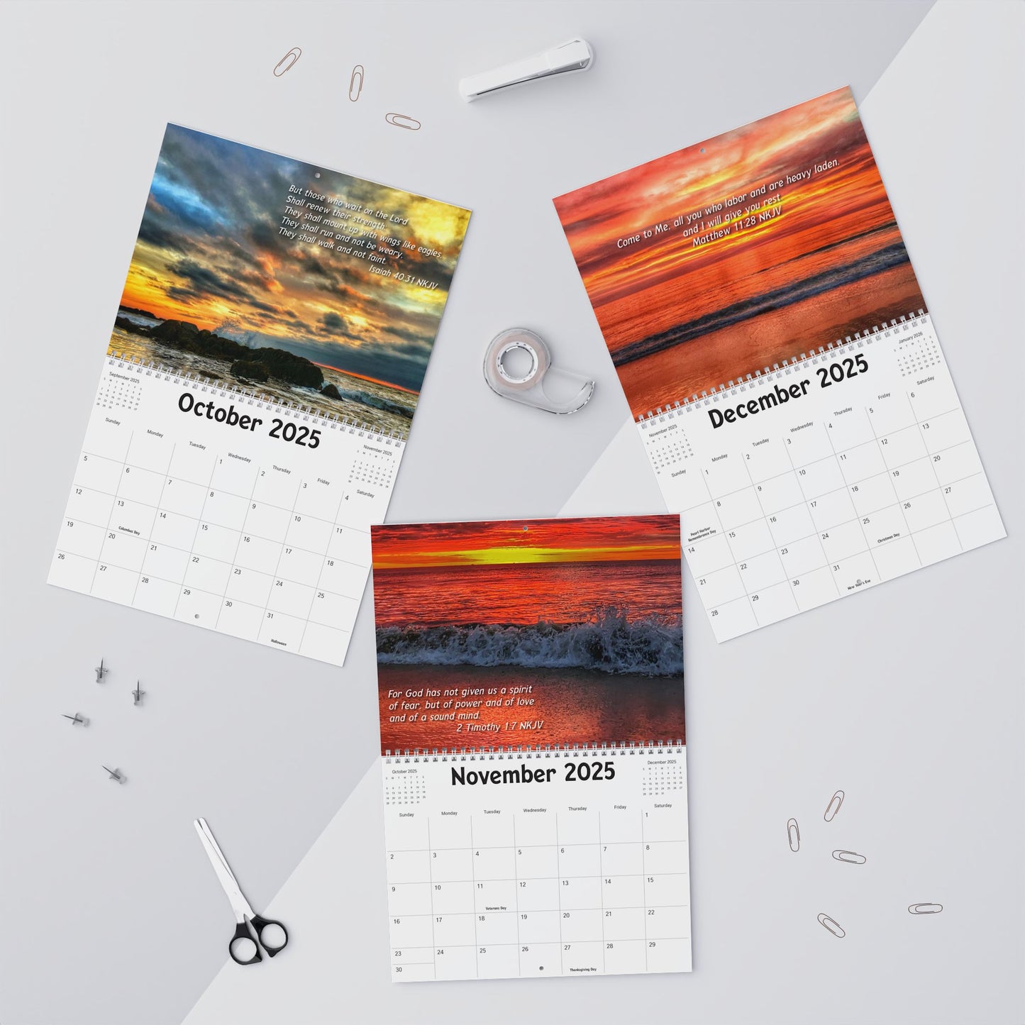 2025 God's Beauty Wall Calendar - Including Scripture Each Month