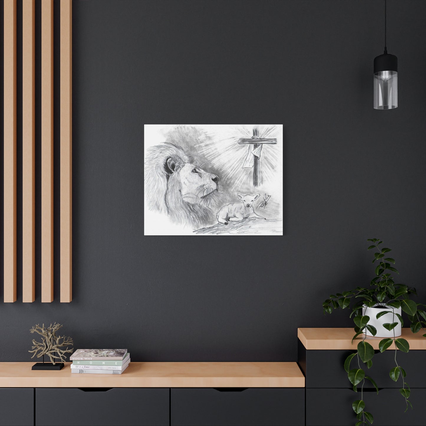 Lion and Lamb - Canvas Gallery Wrap