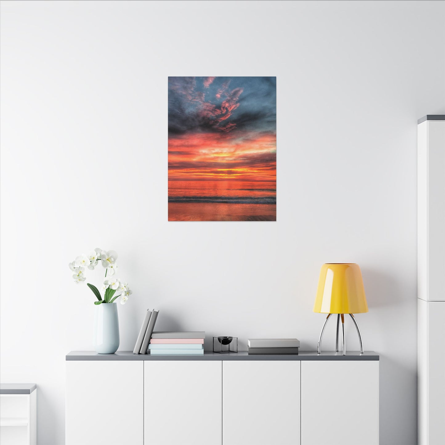 Atlantic Red Sunrise Reflection
