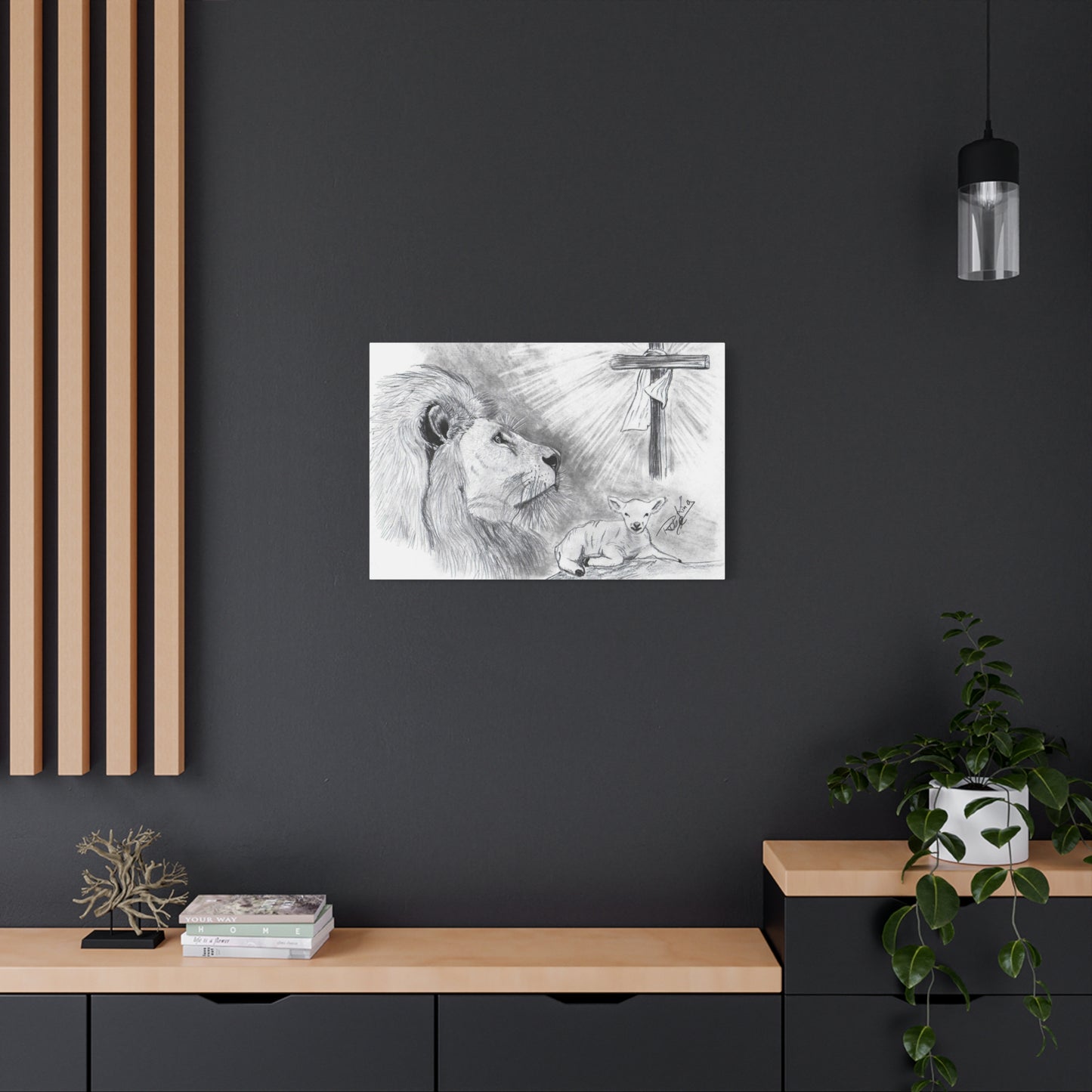 Lion and Lamb - Canvas Gallery Wrap