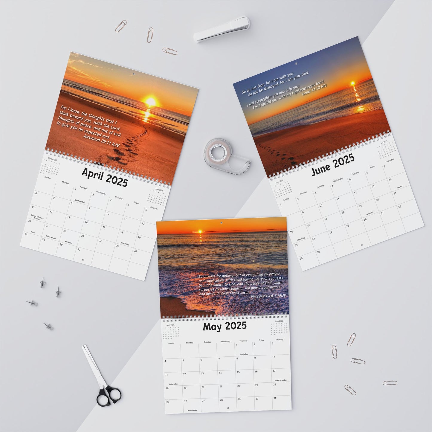 2025 God's Beauty Wall Calendar - Including Scripture Each Month