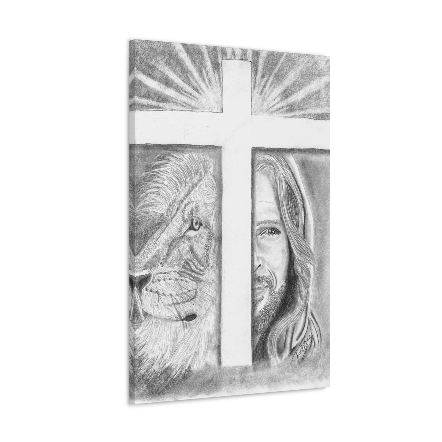 Lion Cross Jesus - Canvas Gallery Wraps
