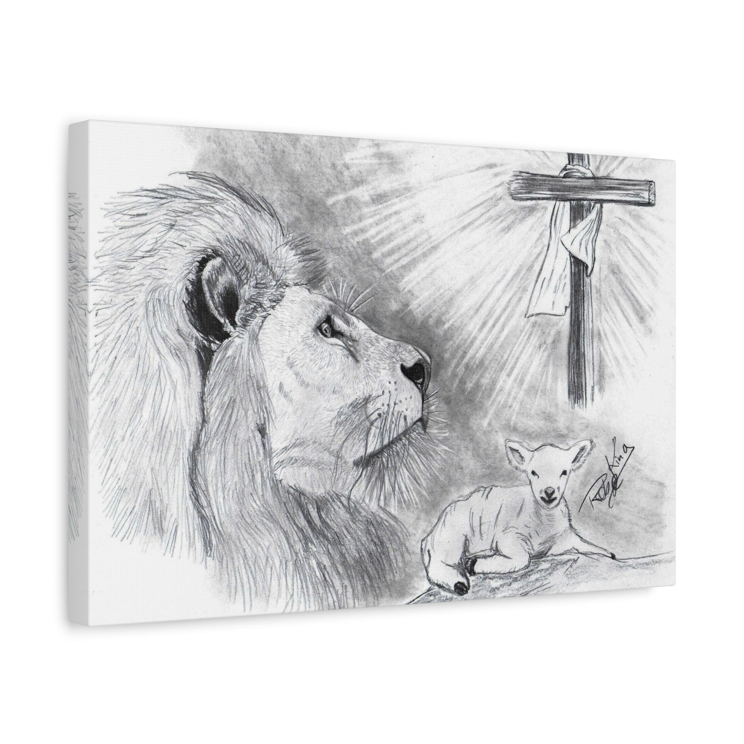 Lion and Lamb - Canvas Gallery Wrap
