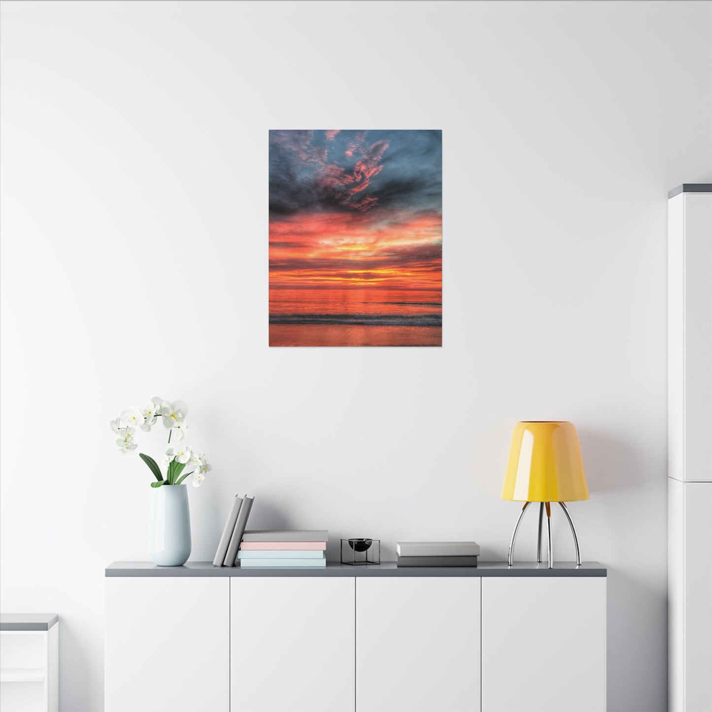 Atlantic Red Sunrise Reflection