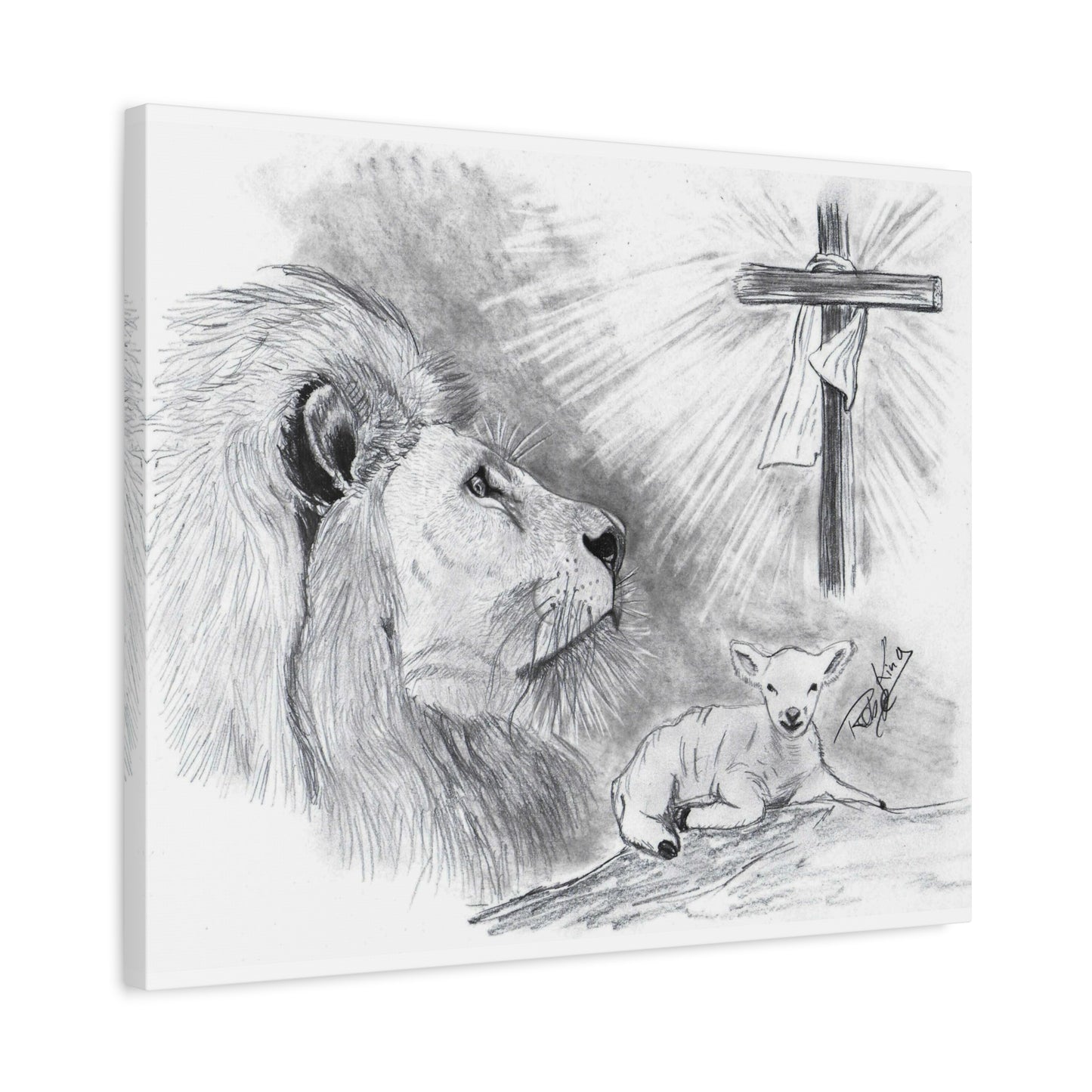 Lion and Lamb - Canvas Gallery Wrap