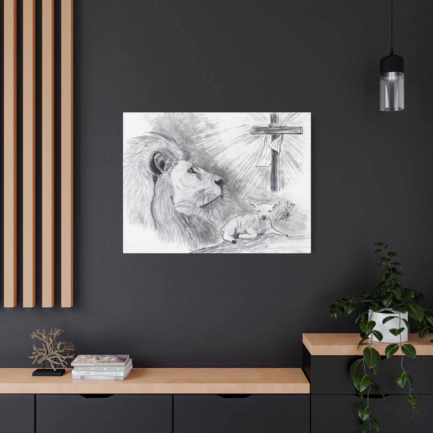 Lion and Lamb - Canvas Gallery Wrap