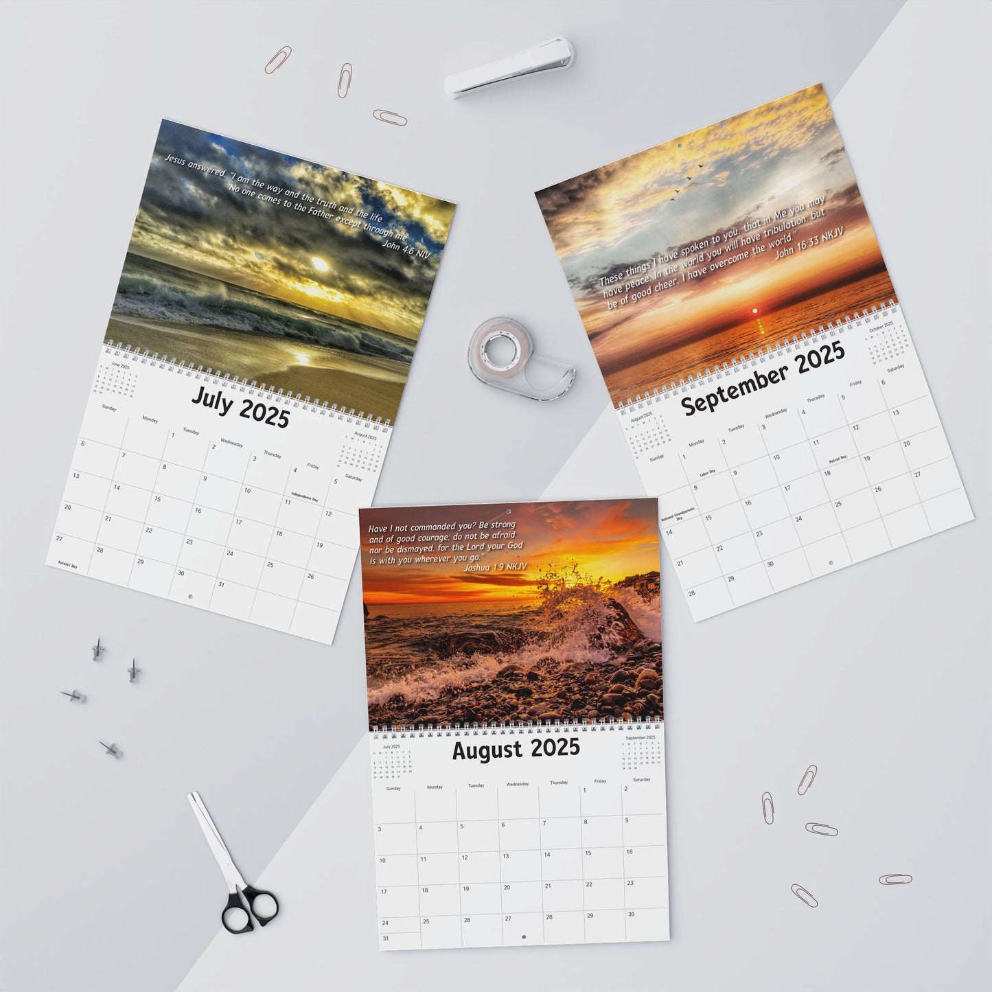 2025 God's Beauty Wall Calendar - Including Scripture Each Month
