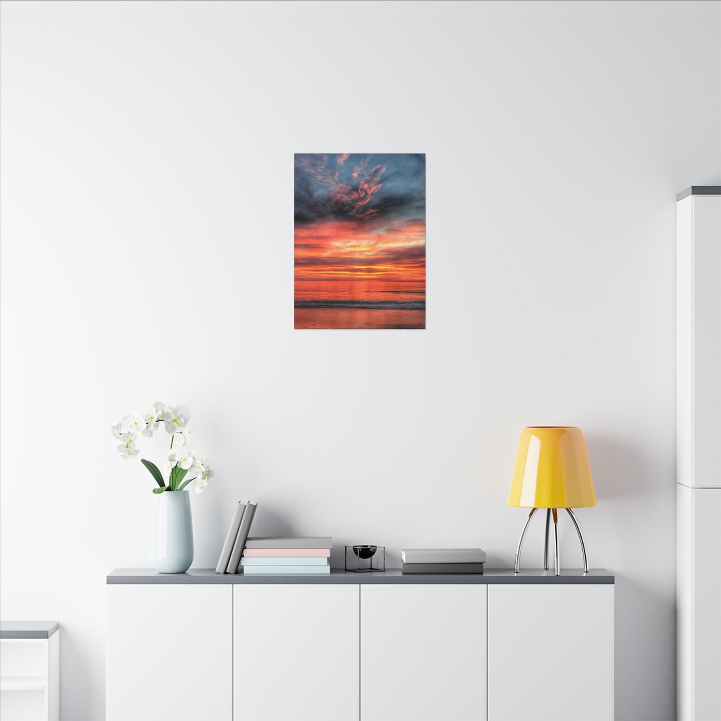 Atlantic Red Sunrise Reflection