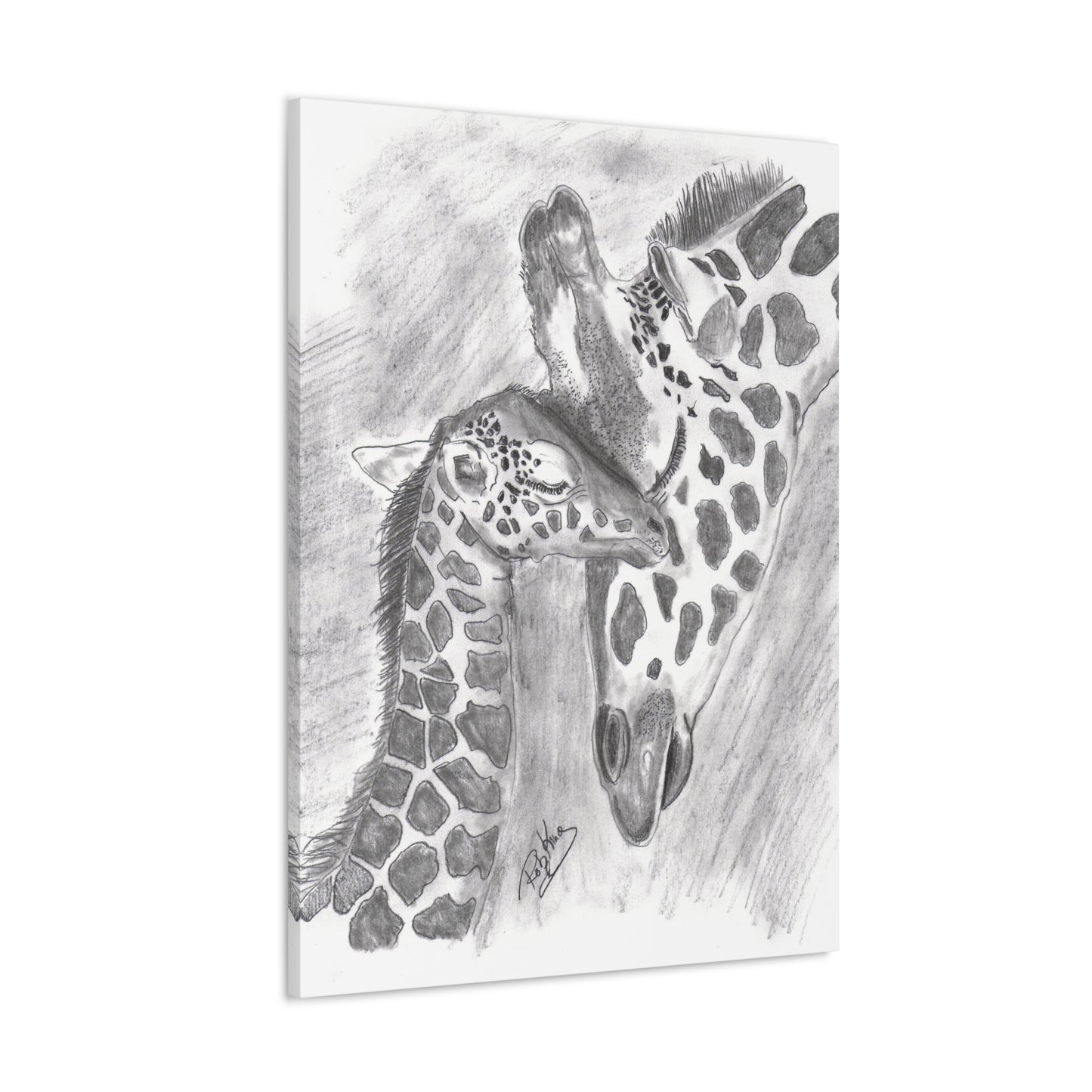 Giraffe Love  - Canvas Gallery Wraps