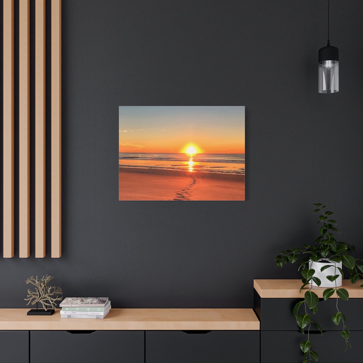 Footprints in the Sand - Canvas Wrap