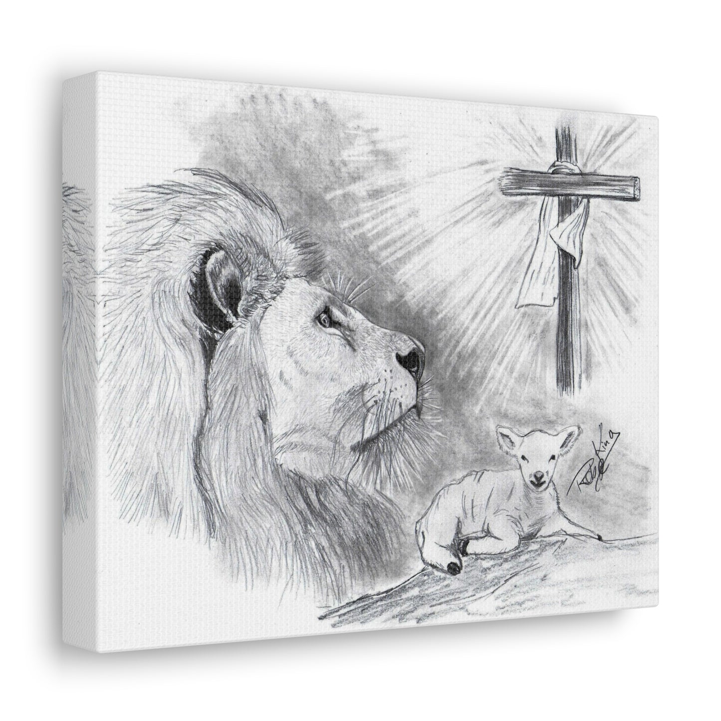 Lion and Lamb - Canvas Gallery Wrap