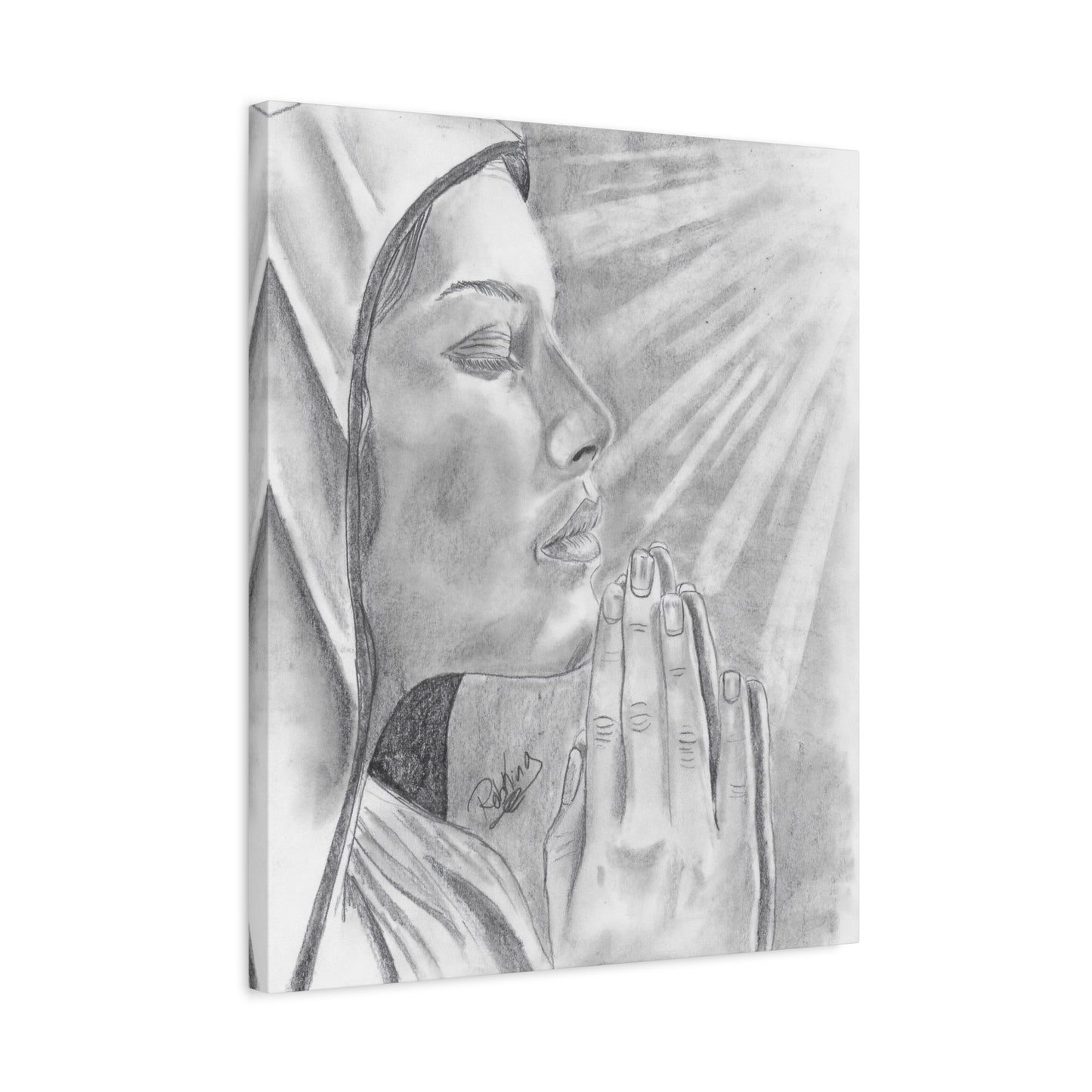 Praying Woman  - Canvas Gallery Wraps