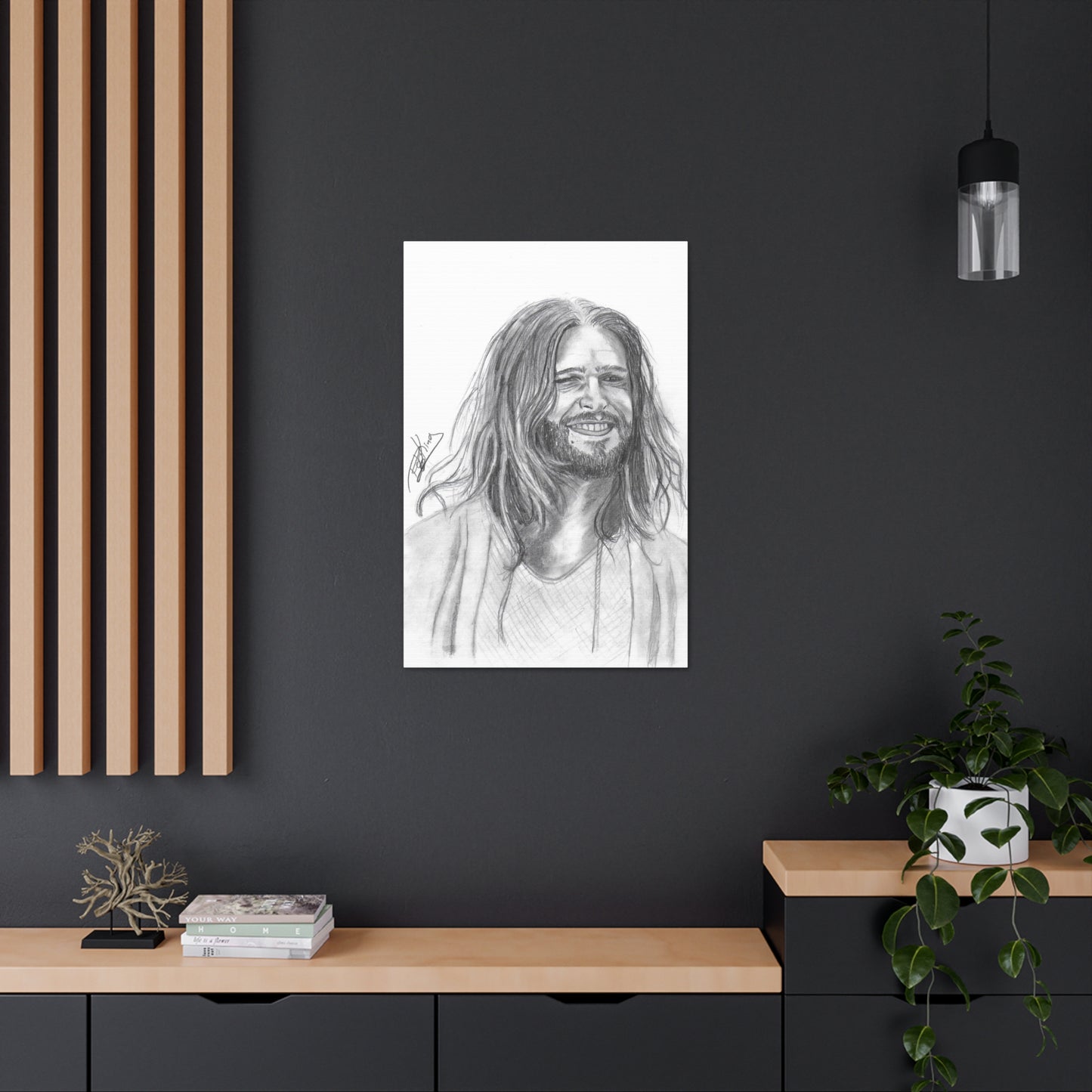 Jesus Smiling  - Canvas Gallery Wraps