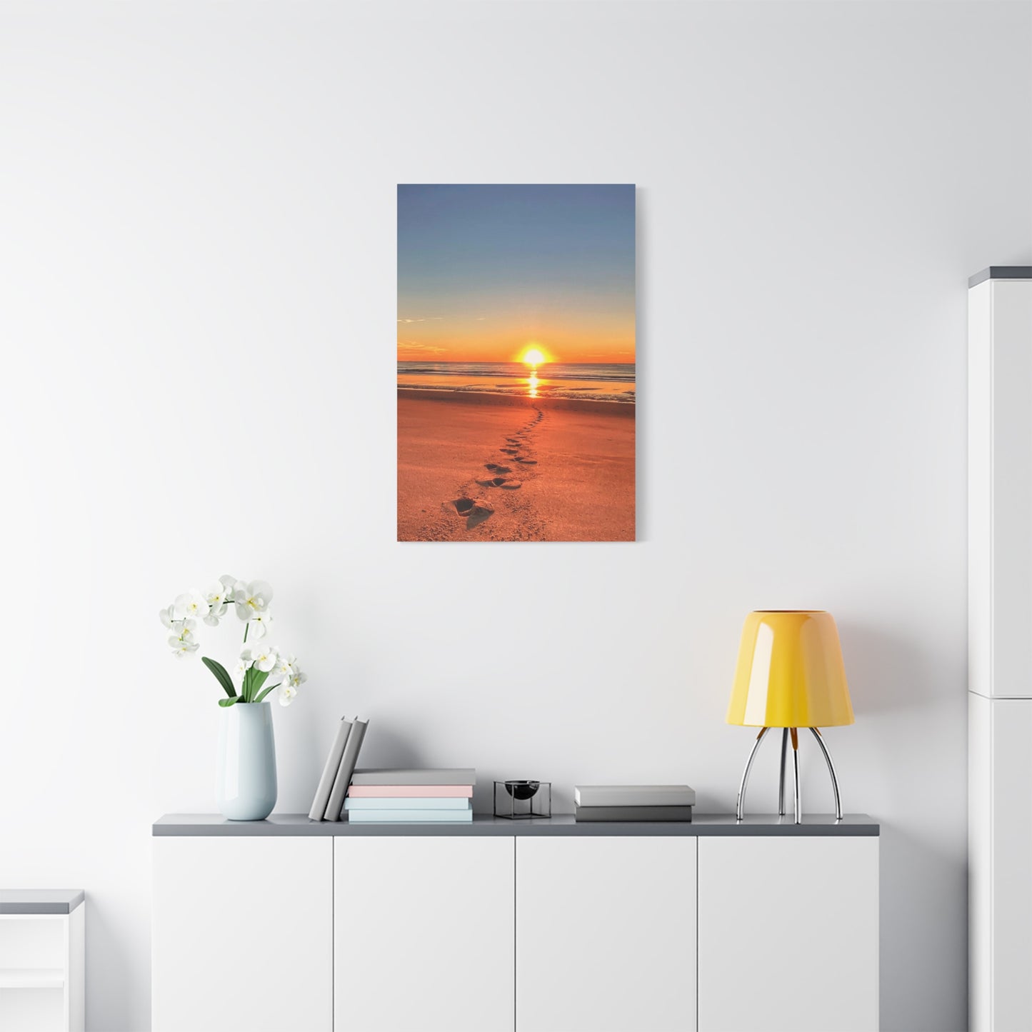 Footprints in the Sand - Canvas Wrap
