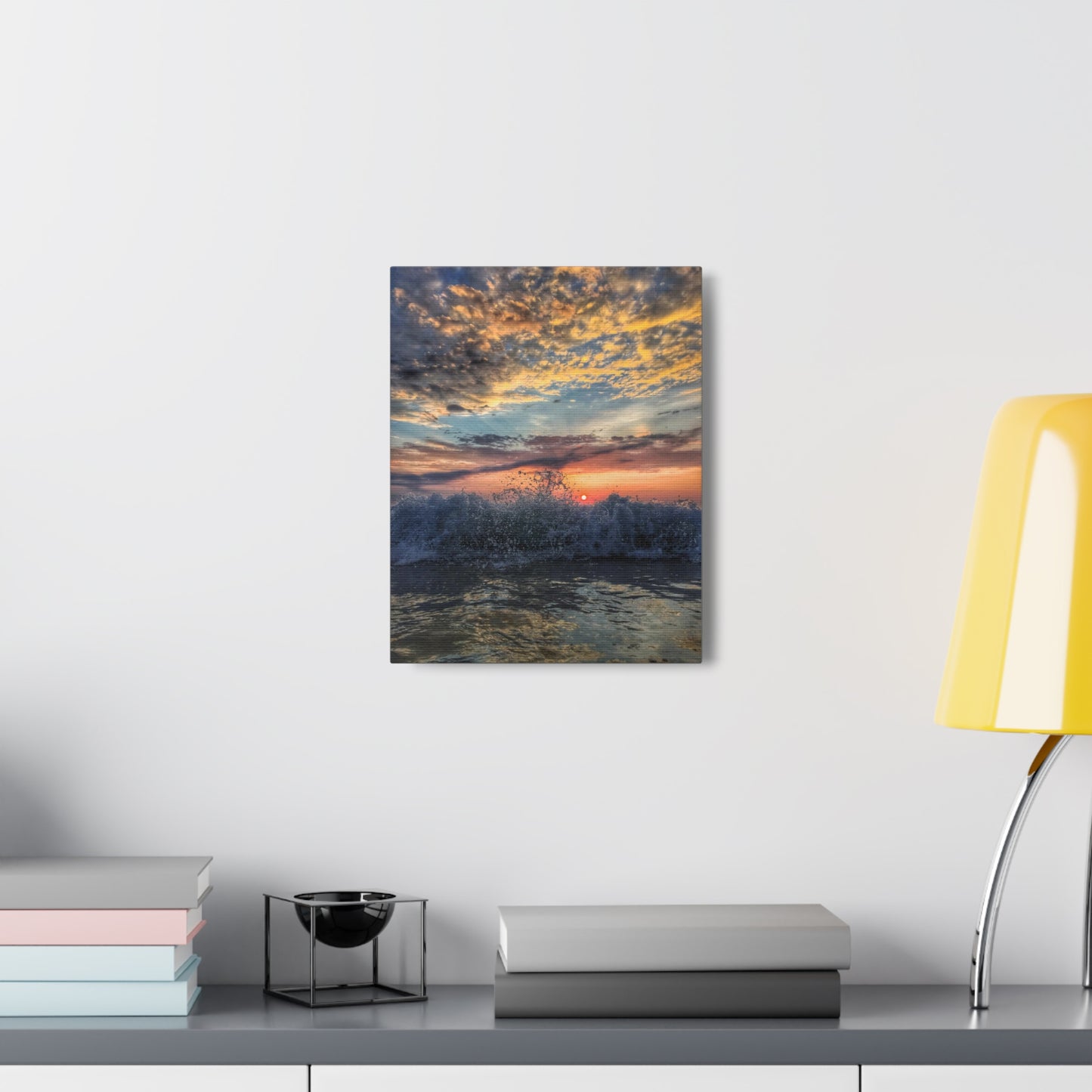 Wave Splash Sunrise - Canvas Wrap