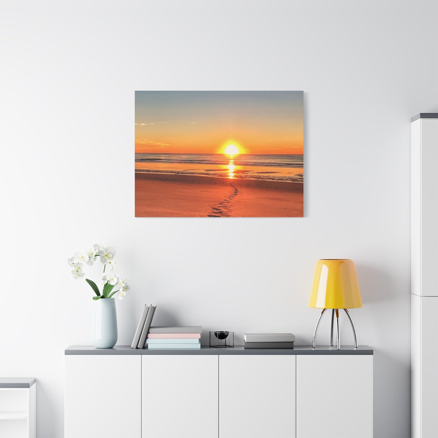 Footprints in the Sand - Canvas Wrap