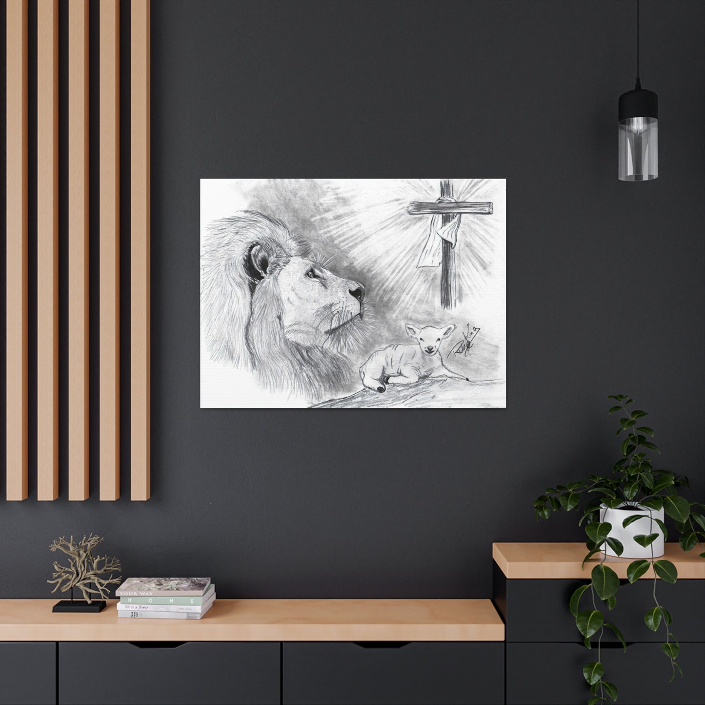 Lion and Lamb - Canvas Gallery Wrap