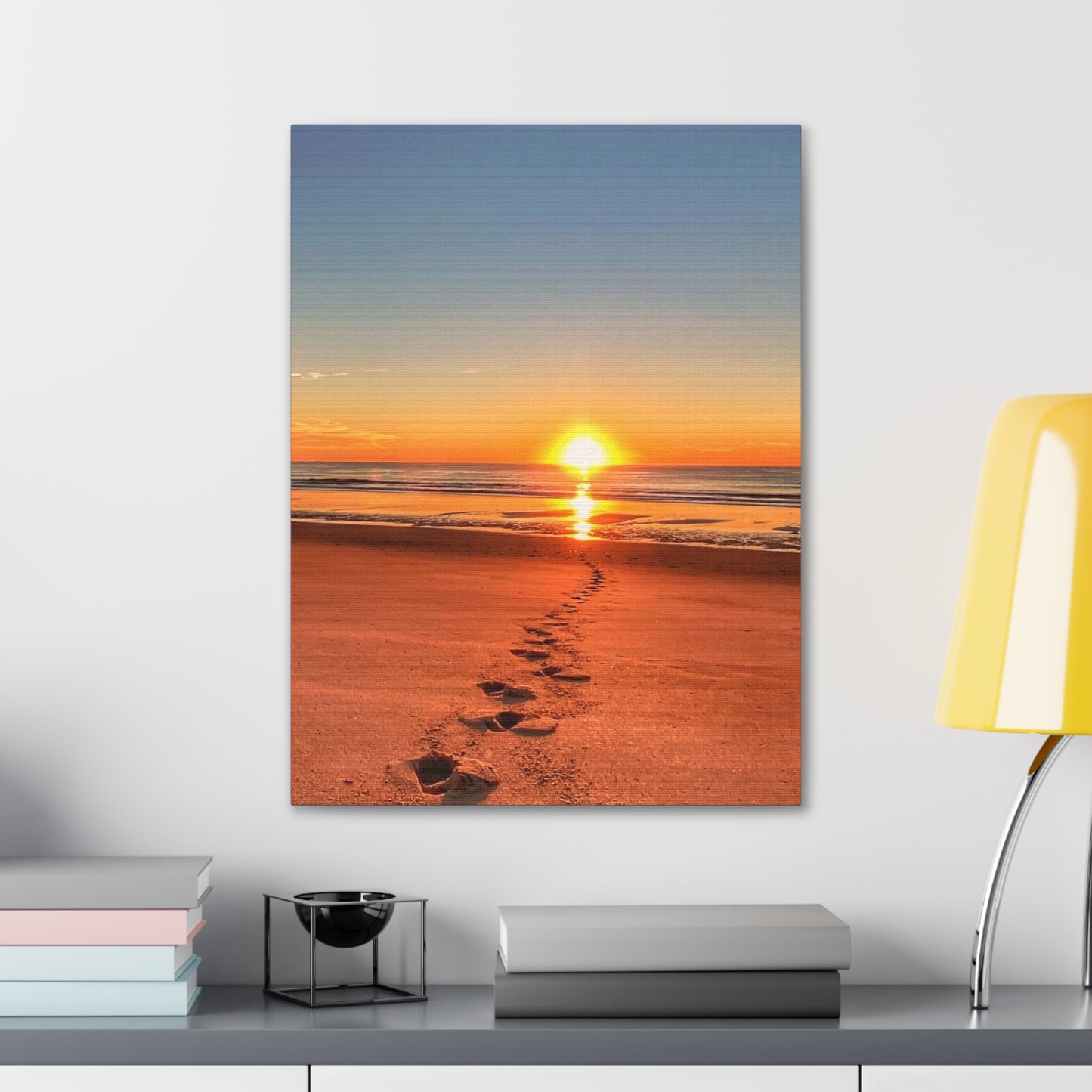 Footprints in the Sand - Canvas Wrap