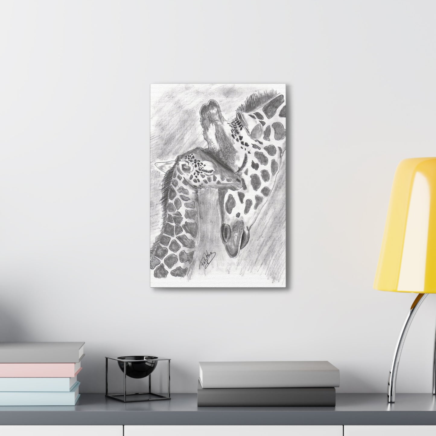 Giraffe Love  - Canvas Gallery Wraps