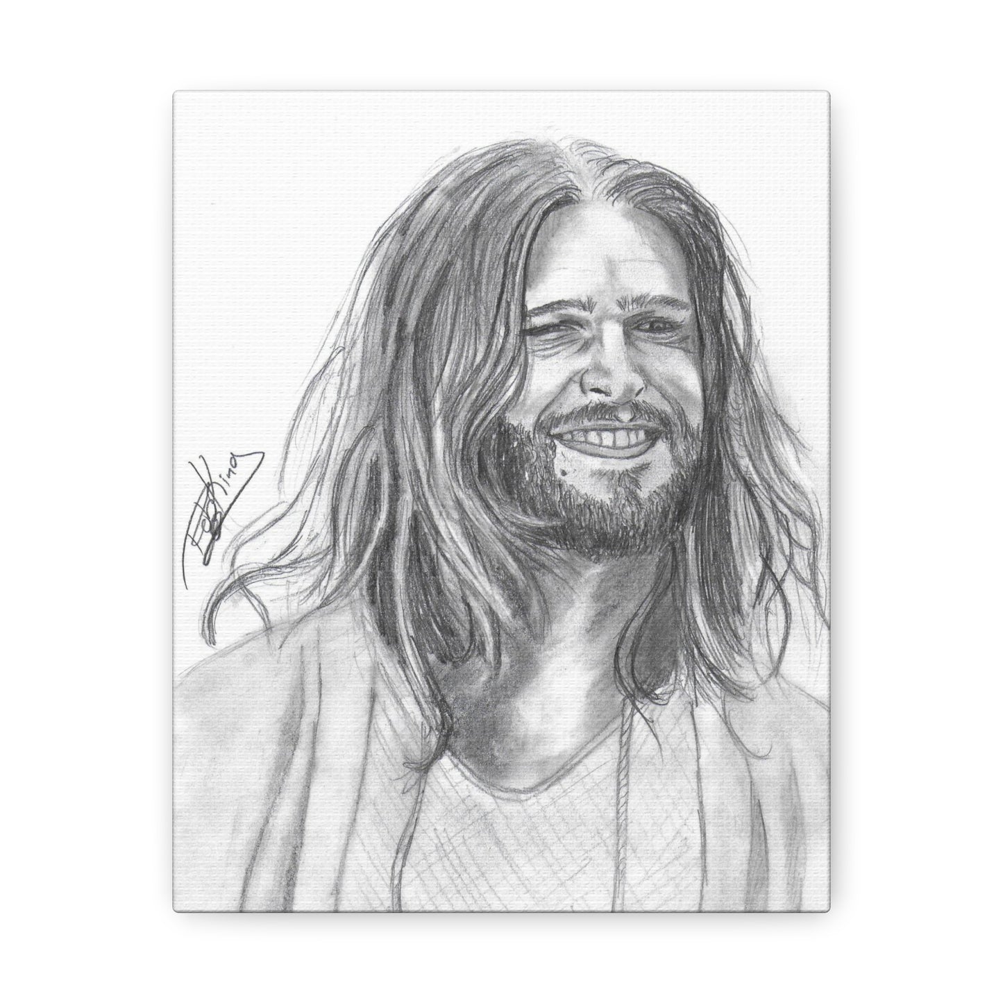 Jesus Smiling  - Canvas Gallery Wraps