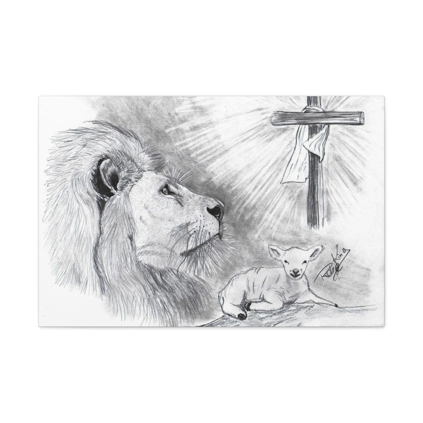 Lion and Lamb - Canvas Gallery Wrap