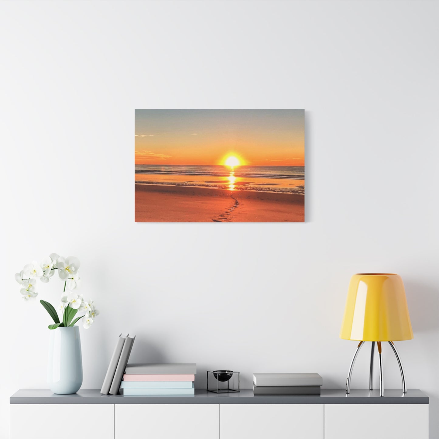 Footprints in the Sand - Canvas Wrap