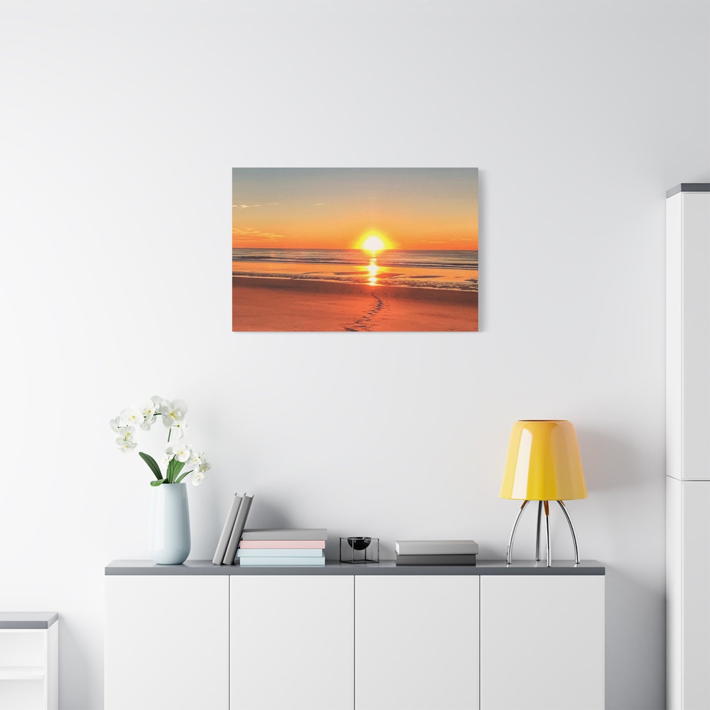 Footprints in the Sand - Canvas Wrap