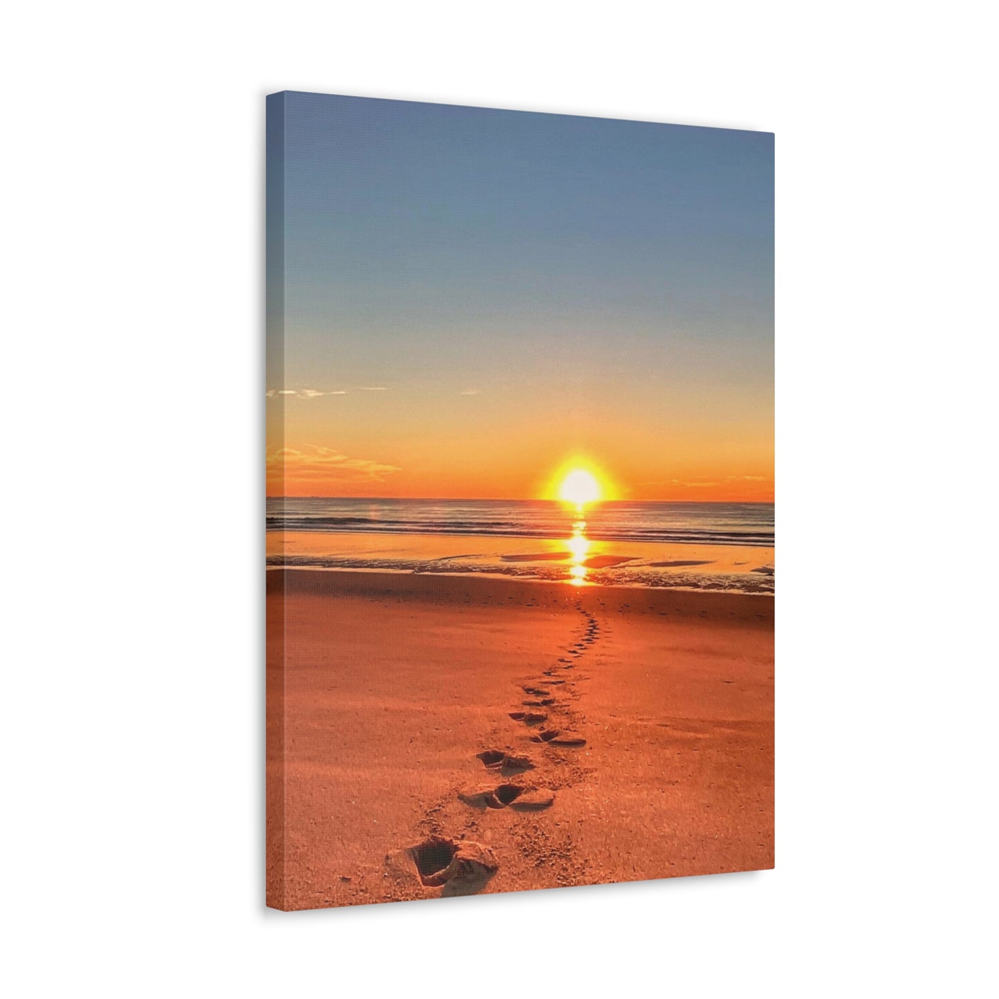 Footprints in the Sand - Canvas Wrap