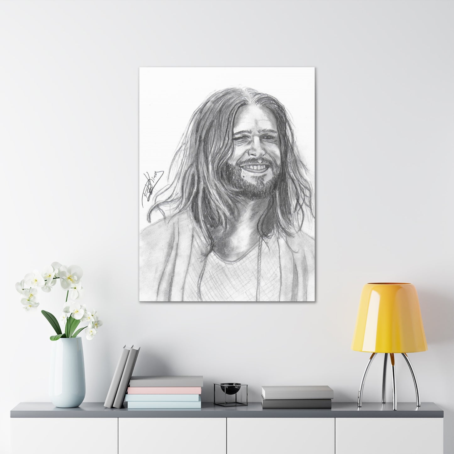 Jesus Smiling  - Canvas Gallery Wraps