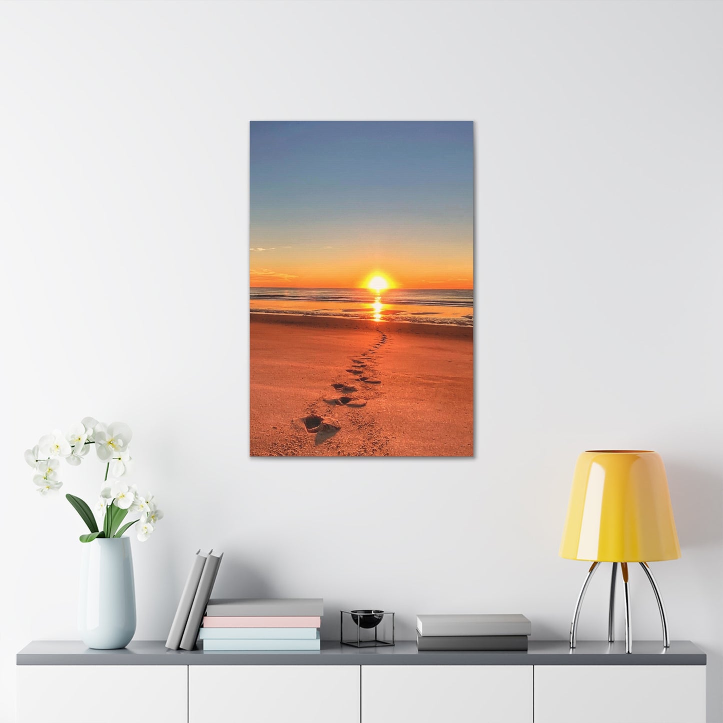 Footprints in the Sand - Canvas Wrap