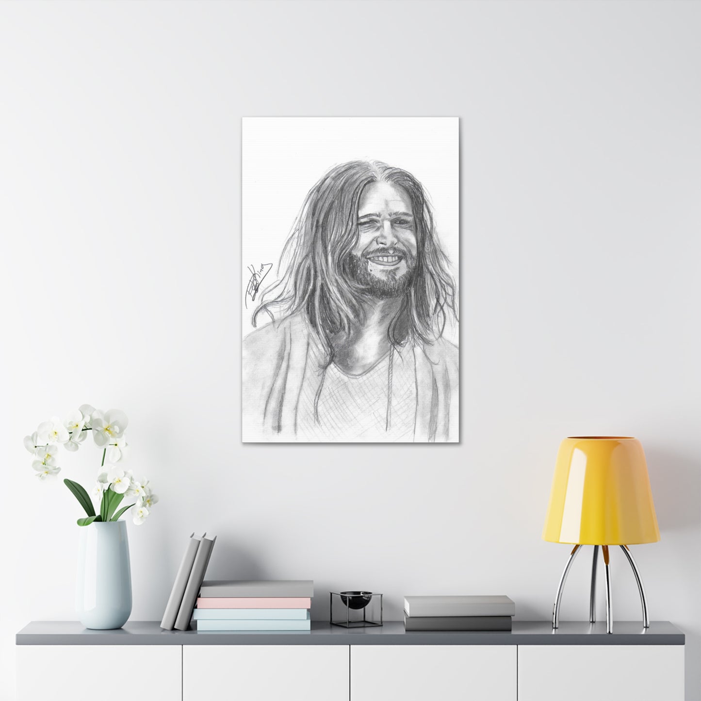 Jesus Smiling  - Canvas Gallery Wraps