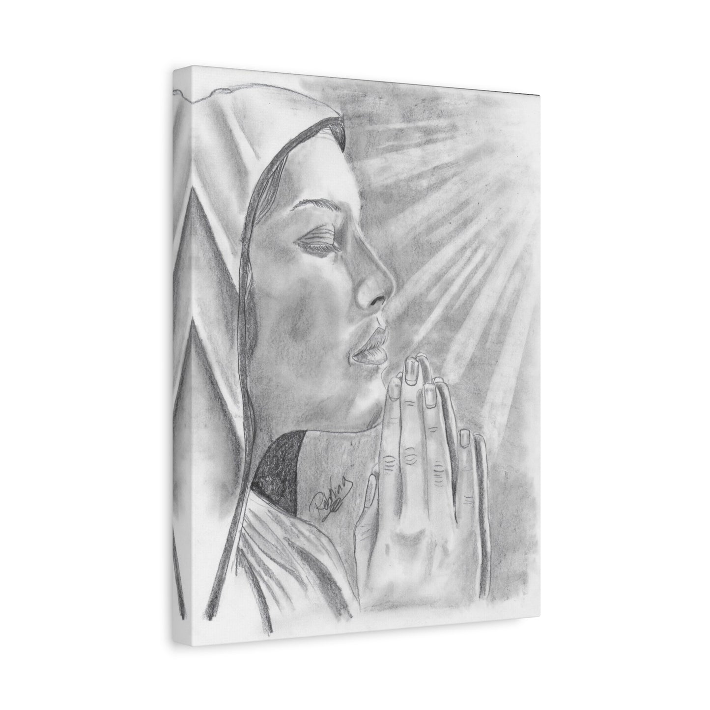 Praying Woman  - Canvas Gallery Wraps