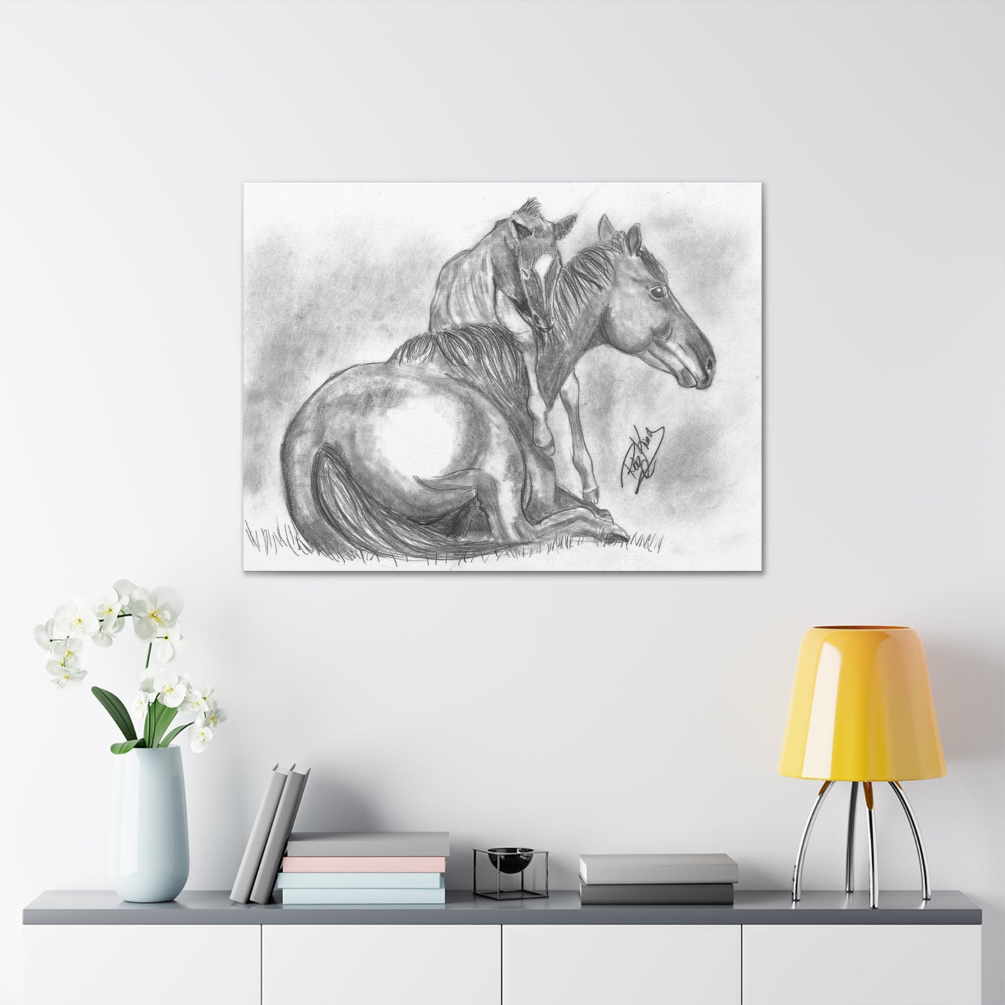 Horse and Foal - Canvas Gallery Wrap