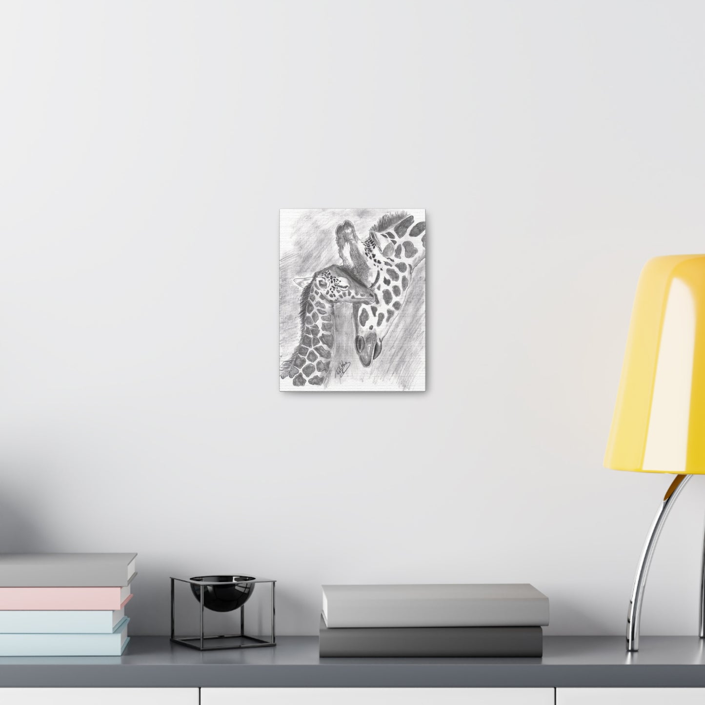 Giraffe Love  - Canvas Gallery Wraps