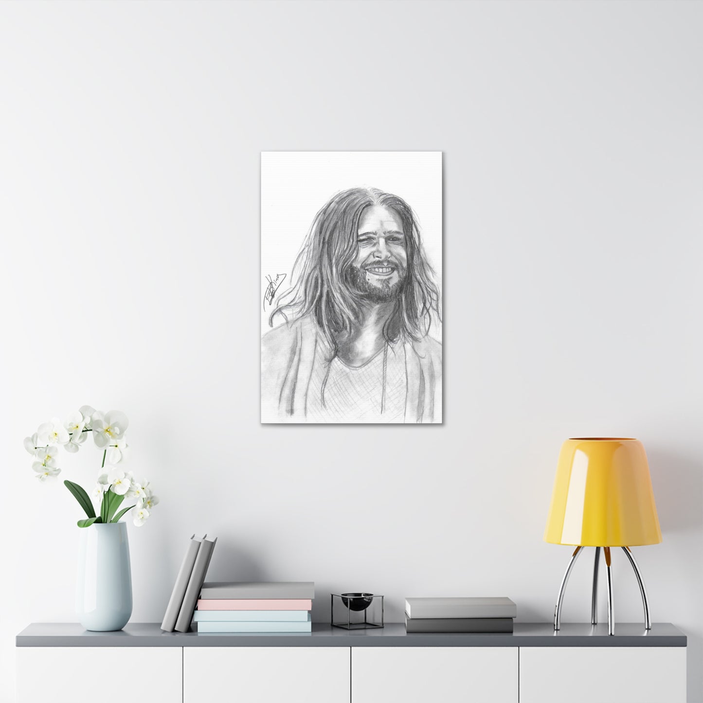 Jesus Smiling  - Canvas Gallery Wraps