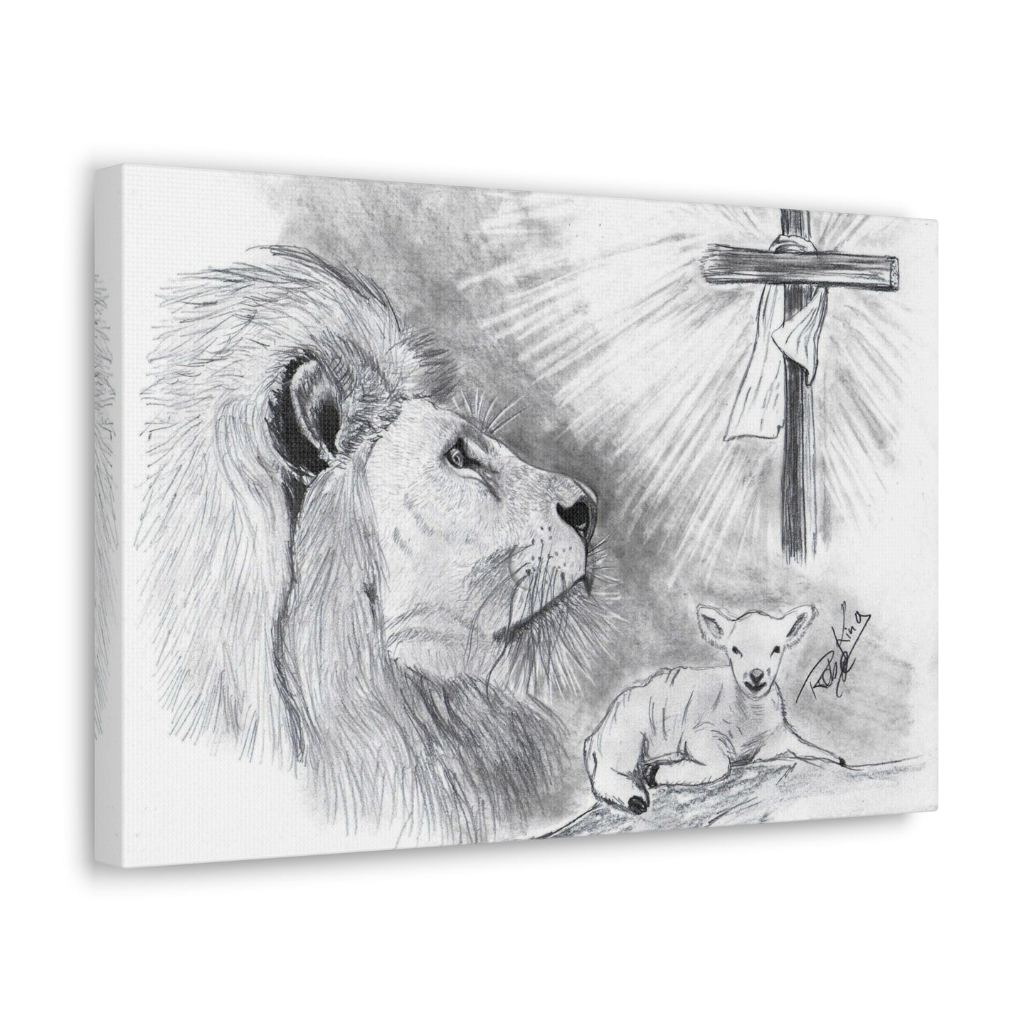 Lion and Lamb - Canvas Gallery Wrap