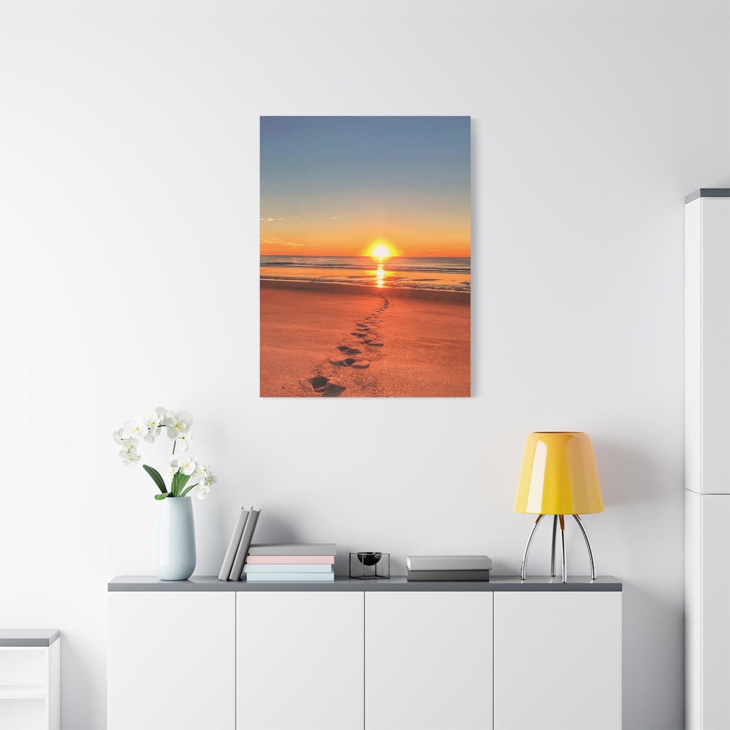 Footprints in the Sand - Canvas Wrap