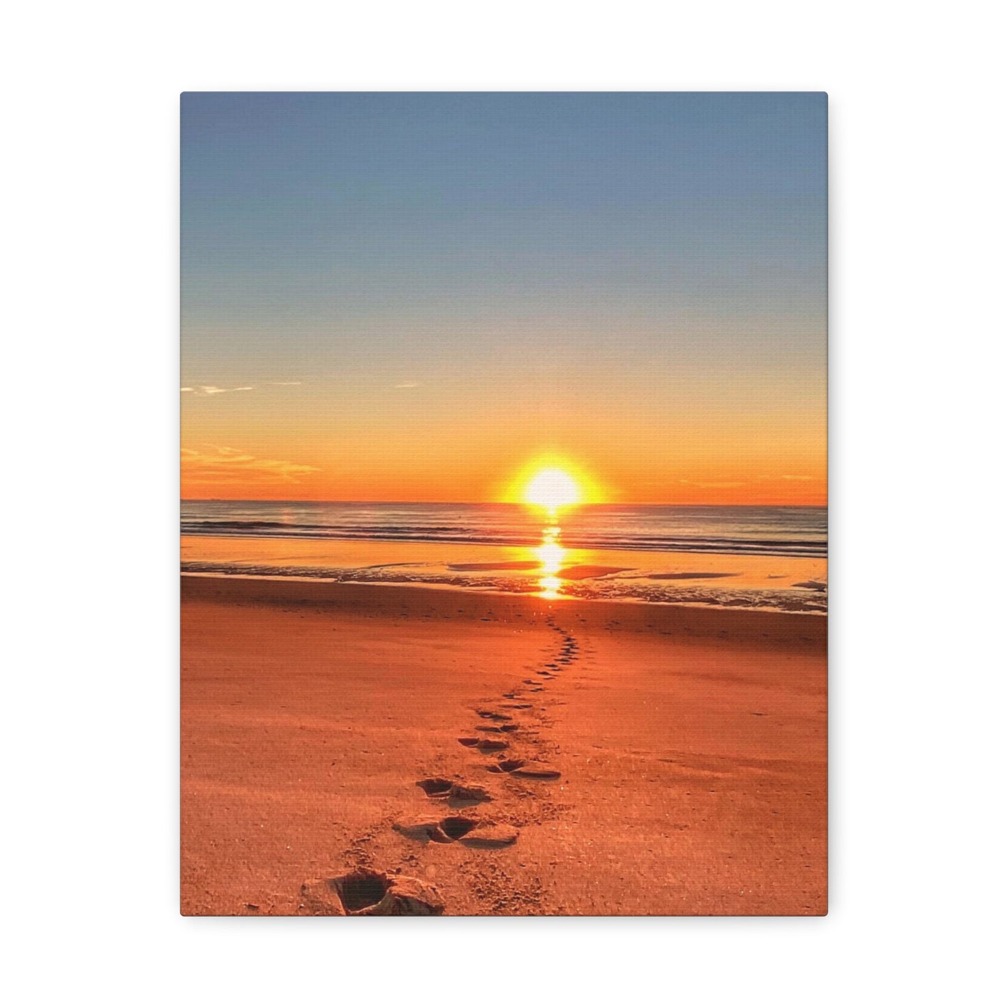 Footprints in the Sand - Canvas Wrap