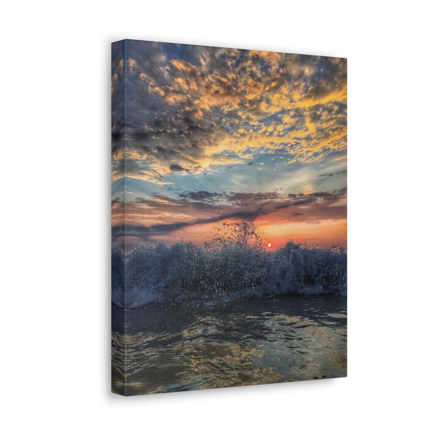 Wave Splash Sunrise - Canvas Wrap