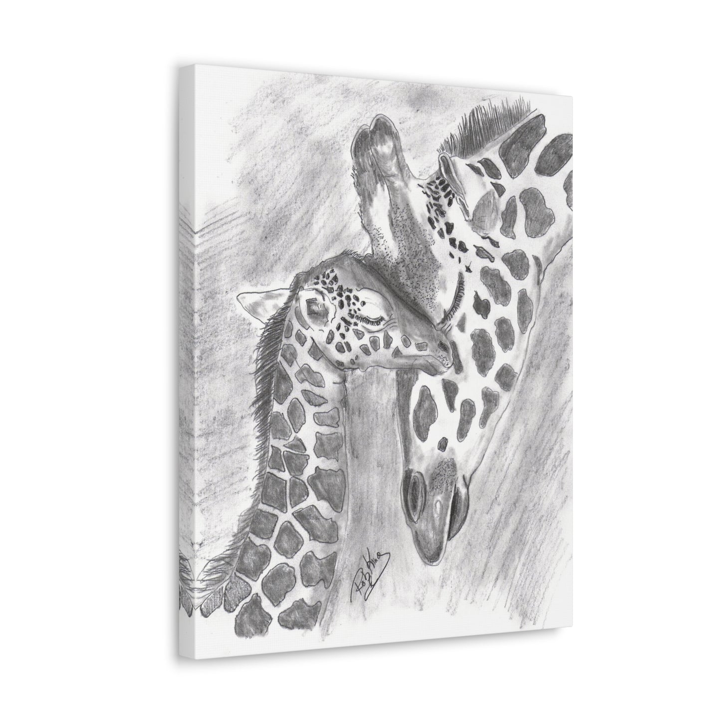 Giraffe Love  - Canvas Gallery Wraps