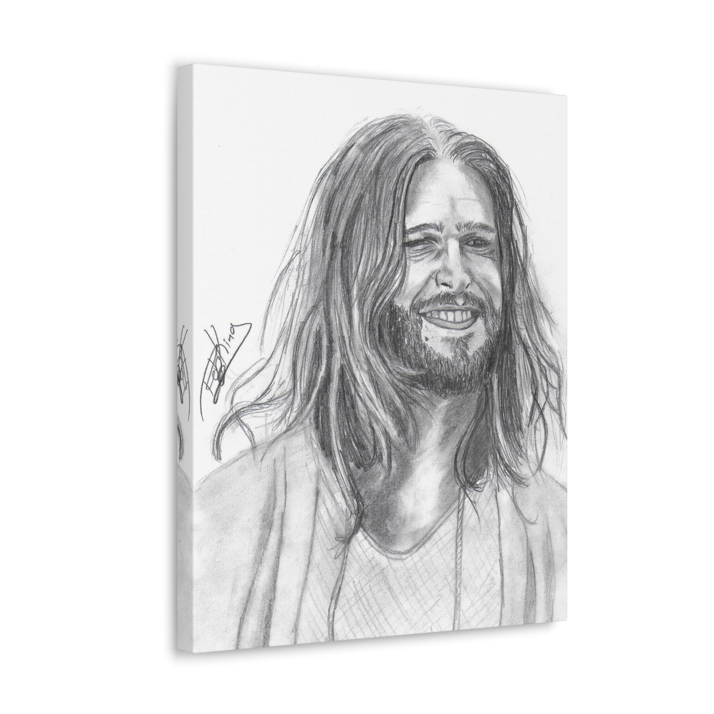 Jesus Smiling  - Canvas Gallery Wraps