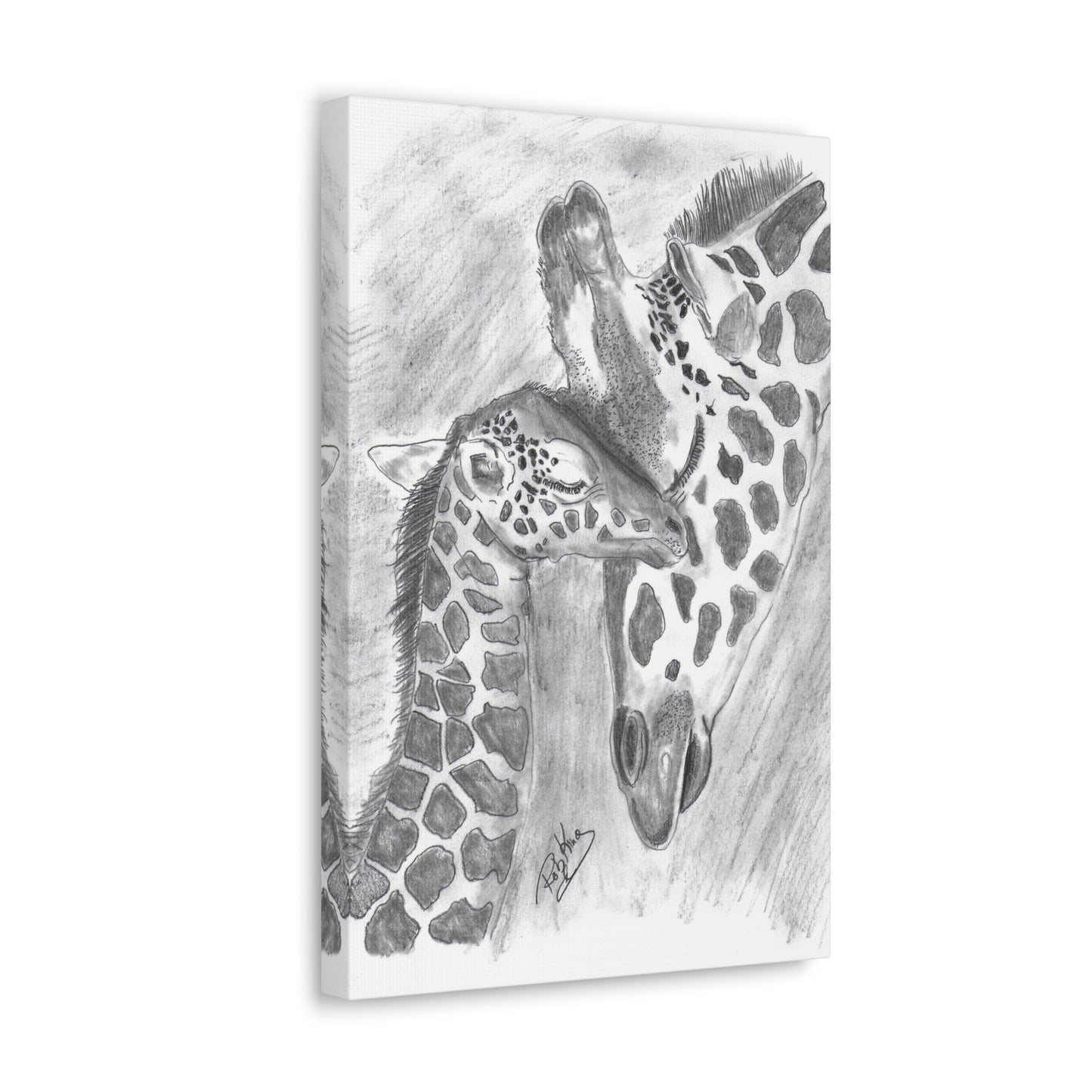 Giraffe Love  - Canvas Gallery Wraps