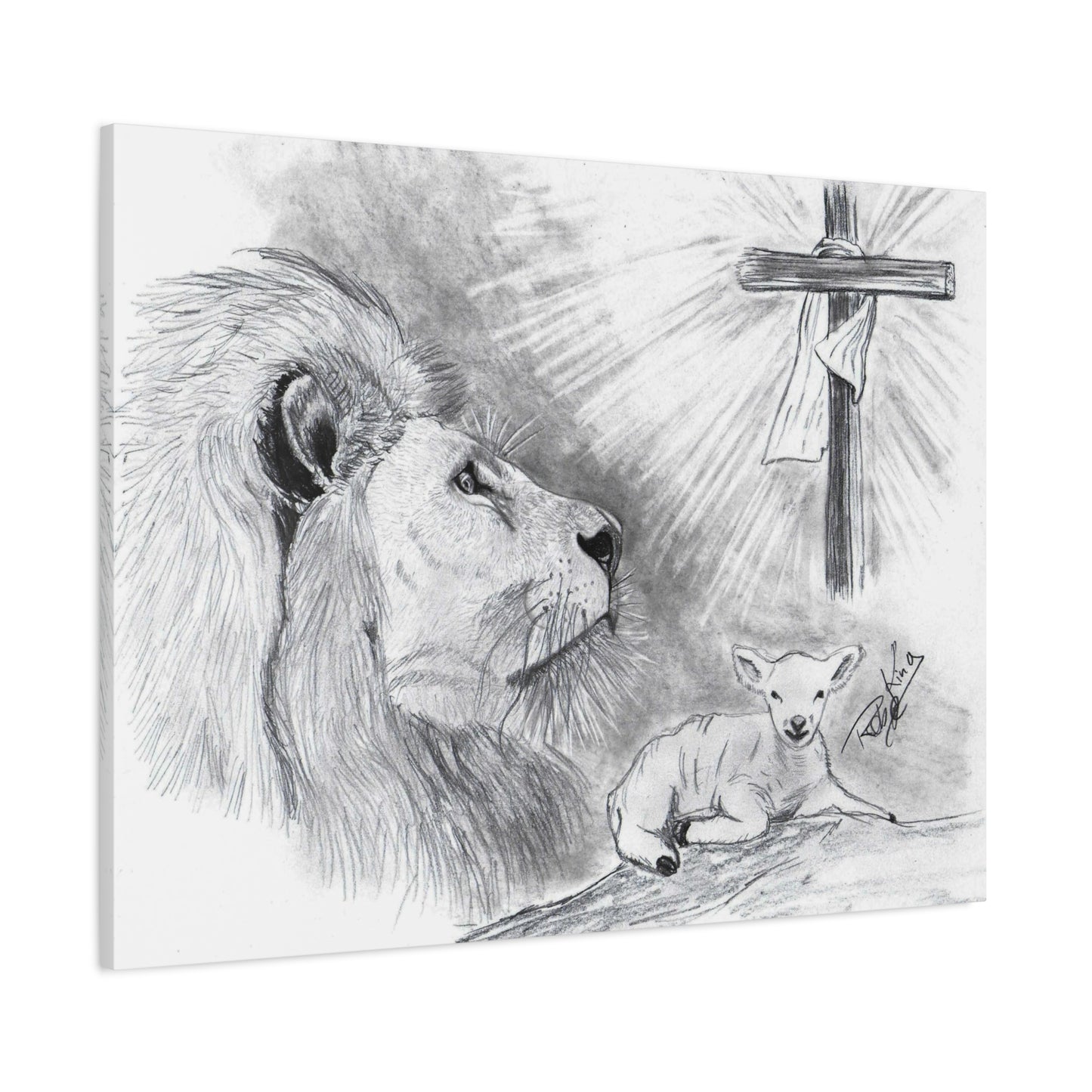 Lion and Lamb - Canvas Gallery Wrap