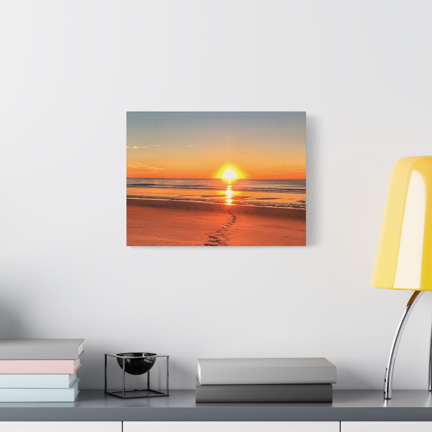 Footprints in the Sand - Canvas Wrap