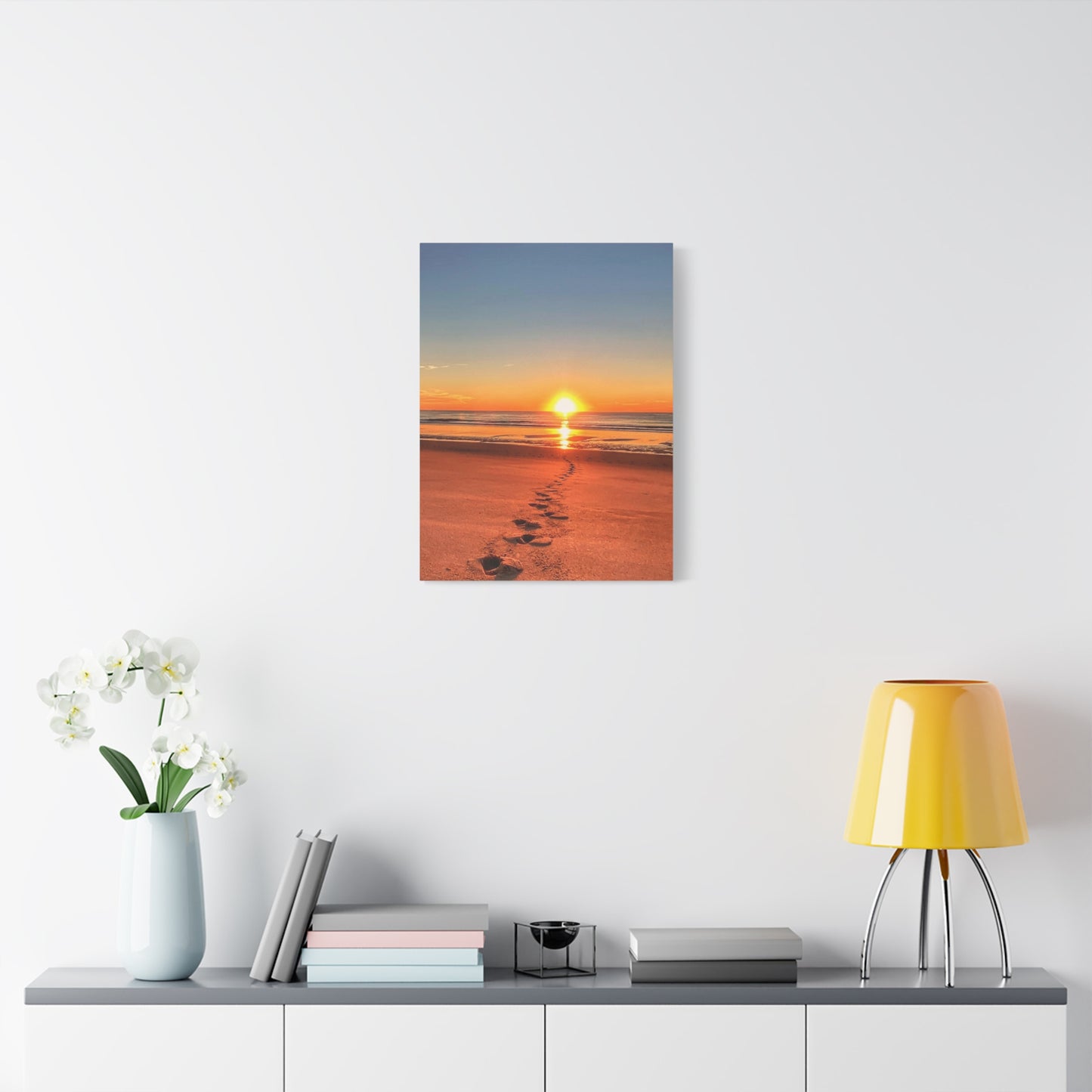 Footprints in the Sand - Canvas Wrap