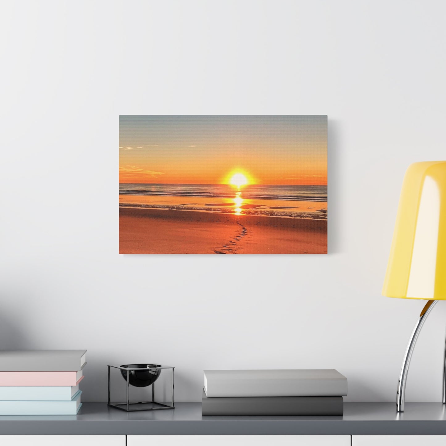 Footprints in the Sand - Canvas Wrap